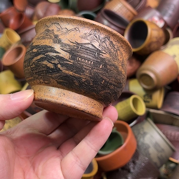 紫砂茶杯全手工紫砂主人杯