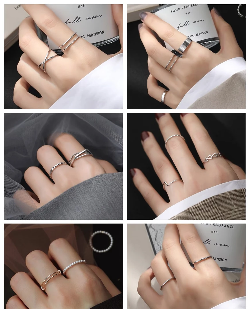 铜合金锆石戒指 铜合金戒指【直播】可爱简约气质