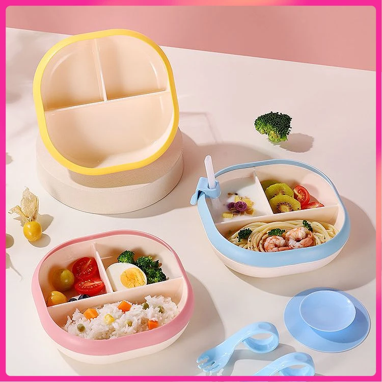 宝宝餐盘分格辅食盘儿童学吃饭专用碗吸盘式婴儿训练叉勺辅食餐具