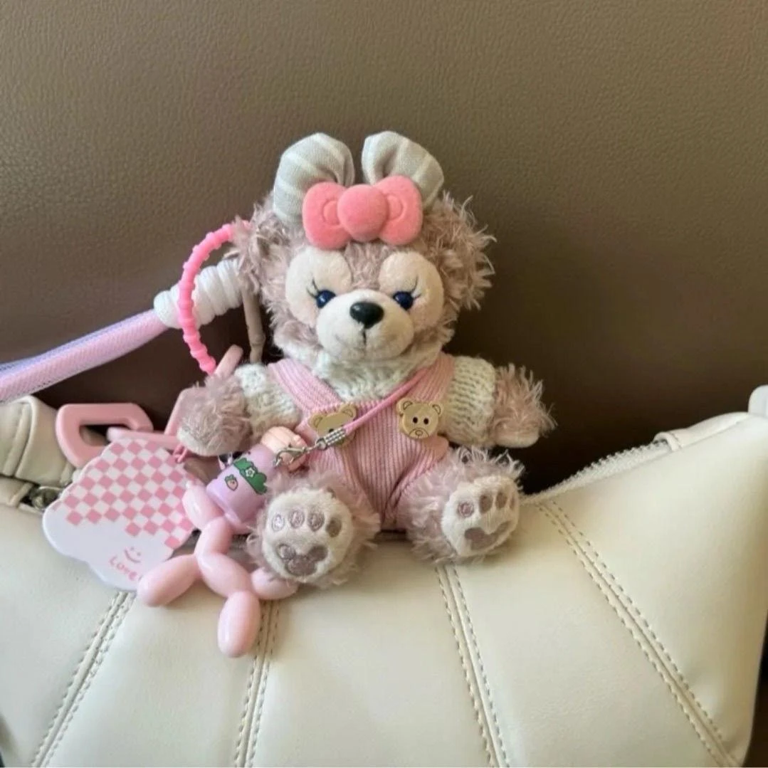 俏皮卡通风格毛绒包包挂件汽车钥匙扣萌趣公仔挂饰可爱装饰玩偶俏