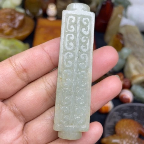 和田玉未镶嵌颈饰62