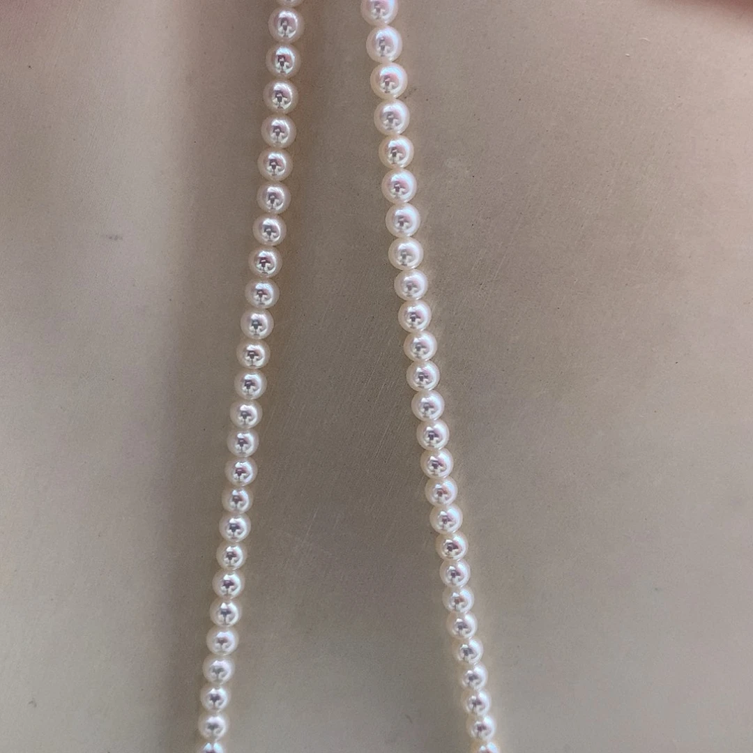 淡水珍珠颈饰银S925镶嵌4-4.5mm 极光