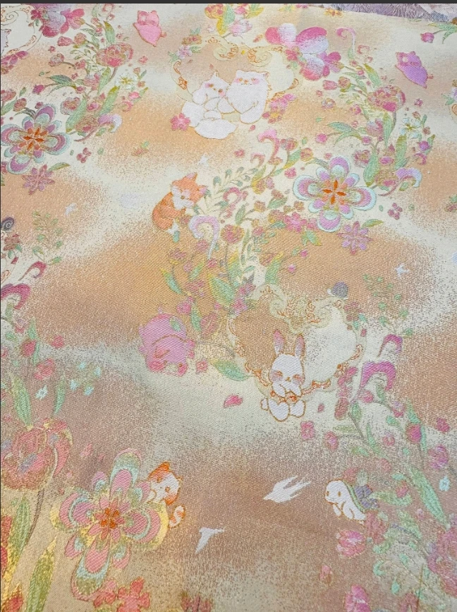 春日宴粉红色全丝名家宋锦李德喜宋锦品牌宋锦手作做包包发夹葫芦