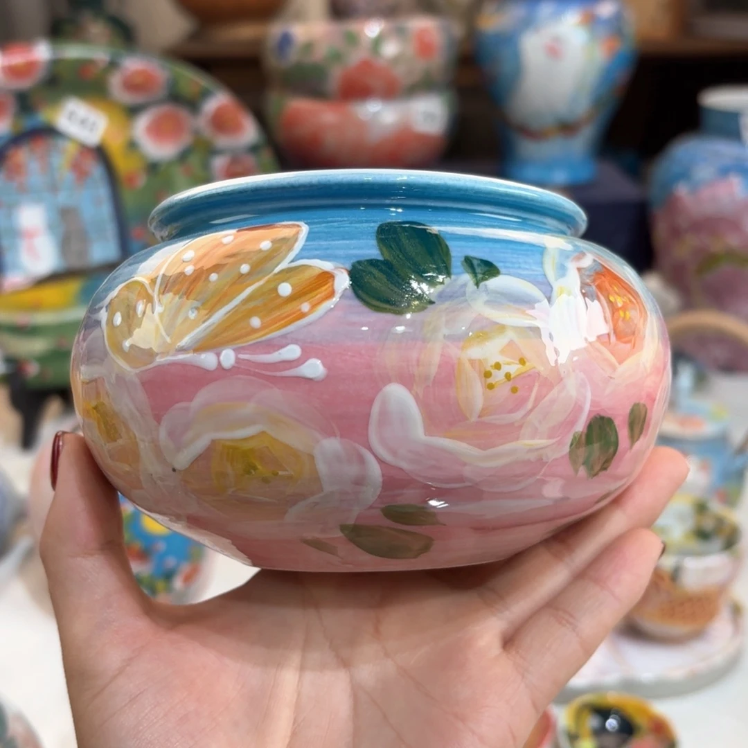 景德镇手绘高温釉下彩陶瓷茶具