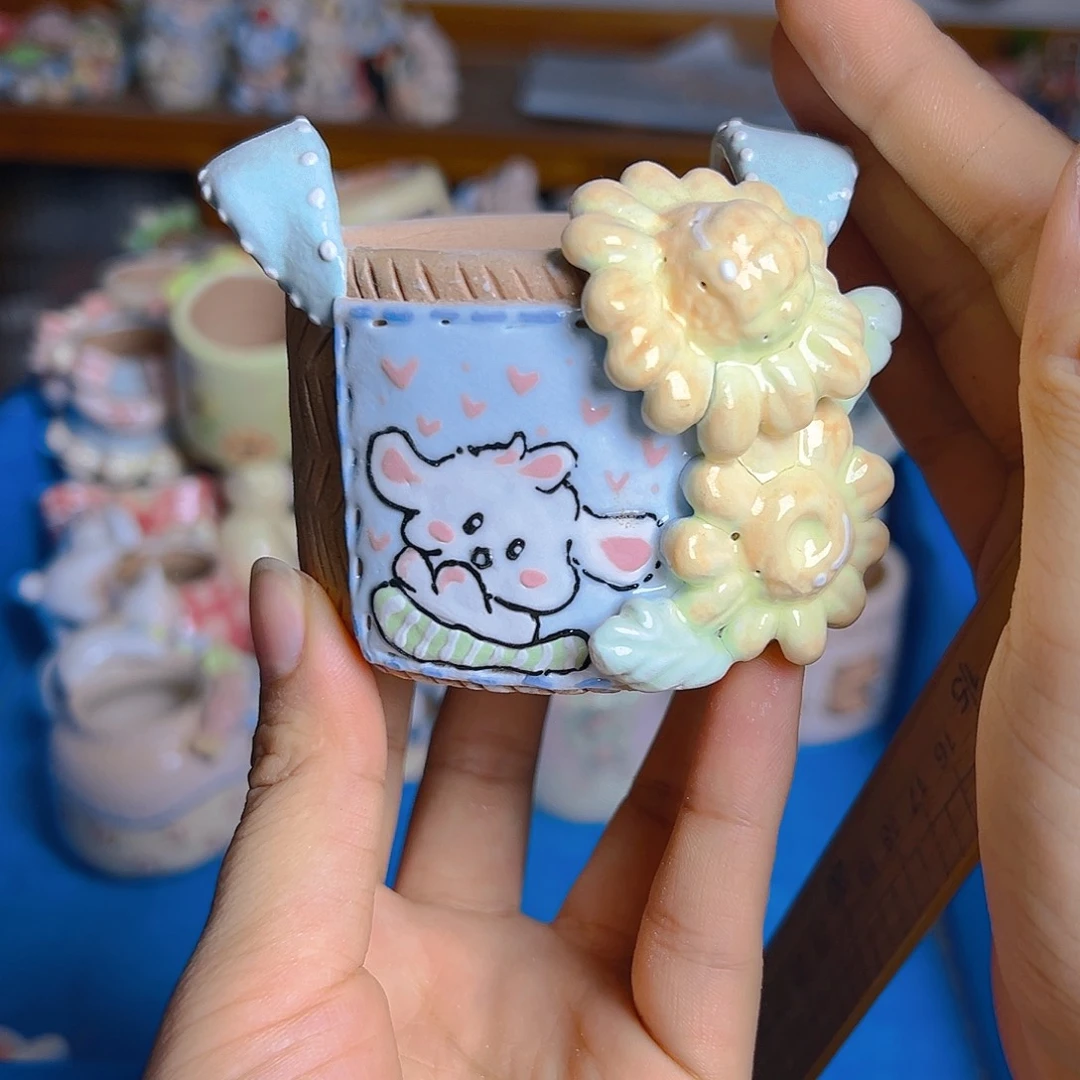 清仓老梧家的手工多肉花盆