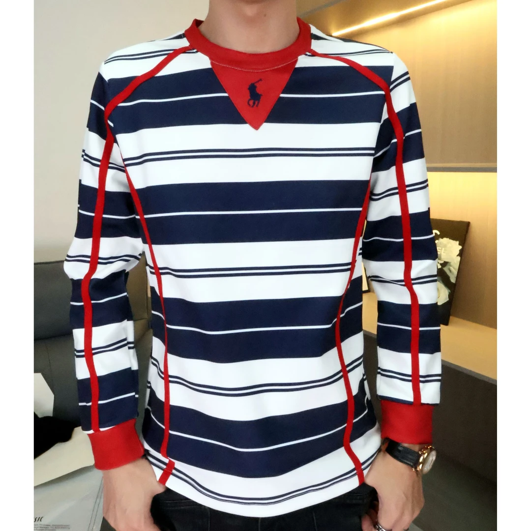 设计师经典配色时尚欧货男士秋冬男士宽领运动卫衣男装S1087
