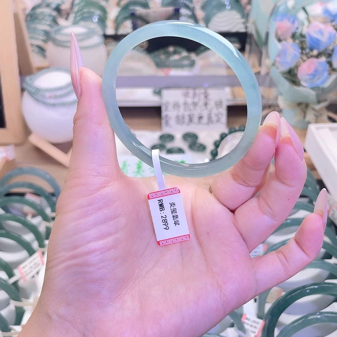 翡翠未镶嵌手镯56-57圈