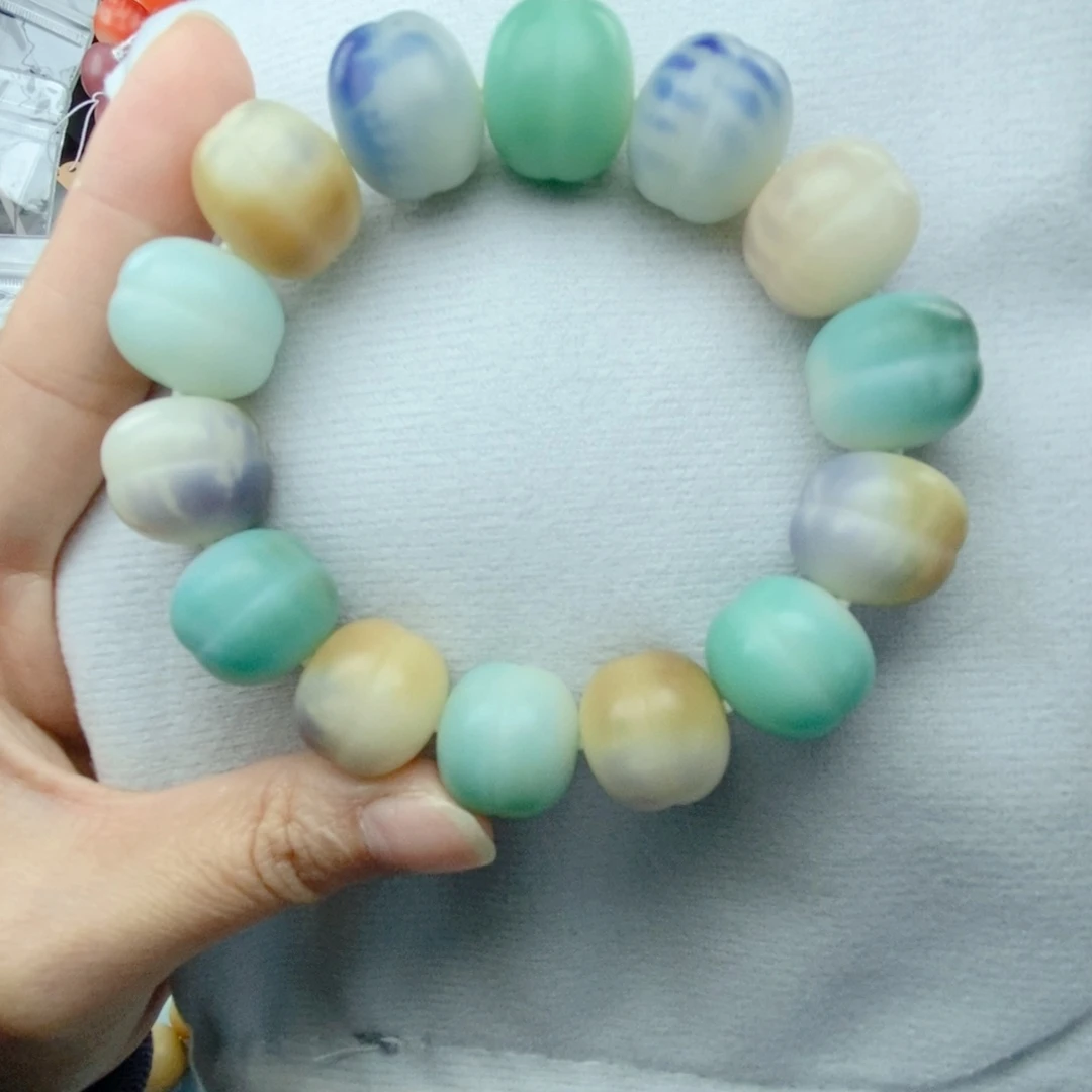 吊坠菩提根/象牙果手工干磨卡17汉堡珠微全