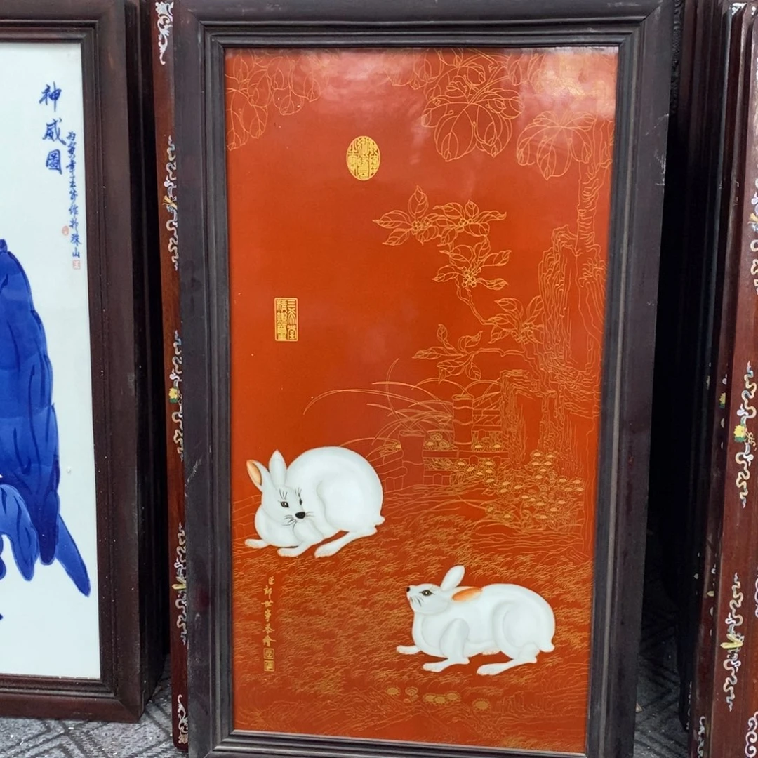 瓷90*52 景德镇瓷板画柴窑烧制