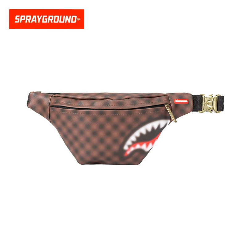 SPRAYGROUND鲨鱼嘴棋盘格腰包新款JM W1045105