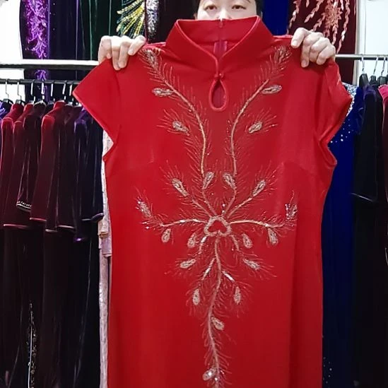 XL2XL4XL5XL旗袍连衣裙短袖