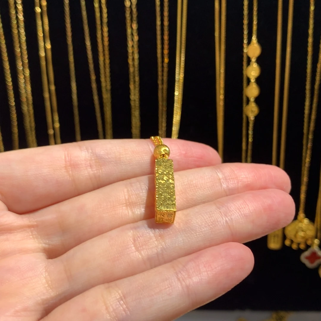 坠链均925银小印章
