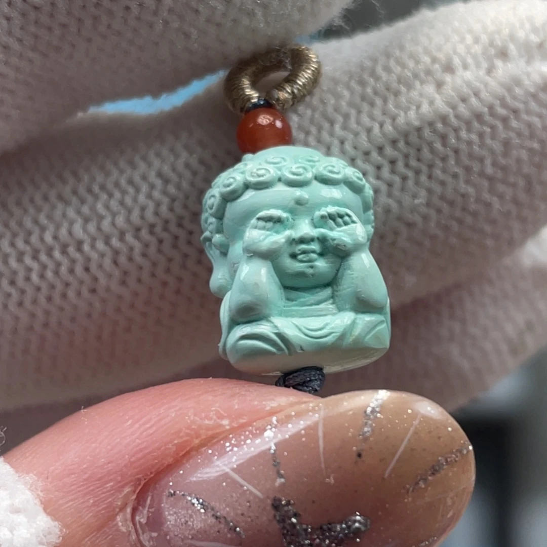 绿松石未镶嵌挂件