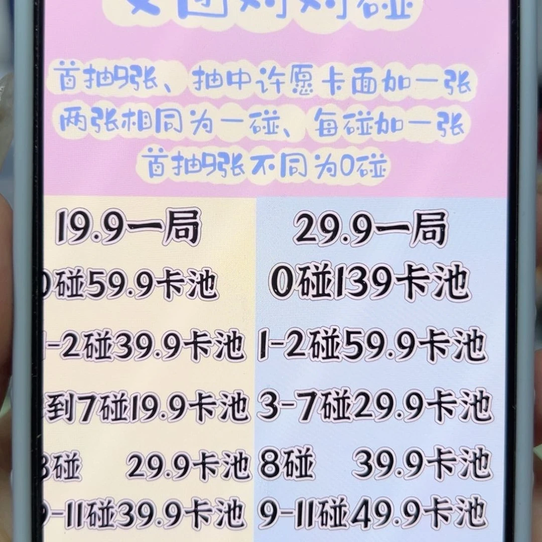 女团碰碰卡池（玩法看图上可累积