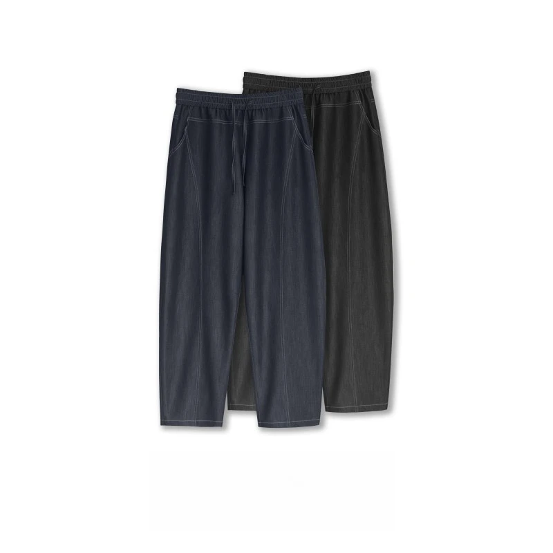 夏季新款 男士休闲裤纯色明线设计高品质设计款长裤潮