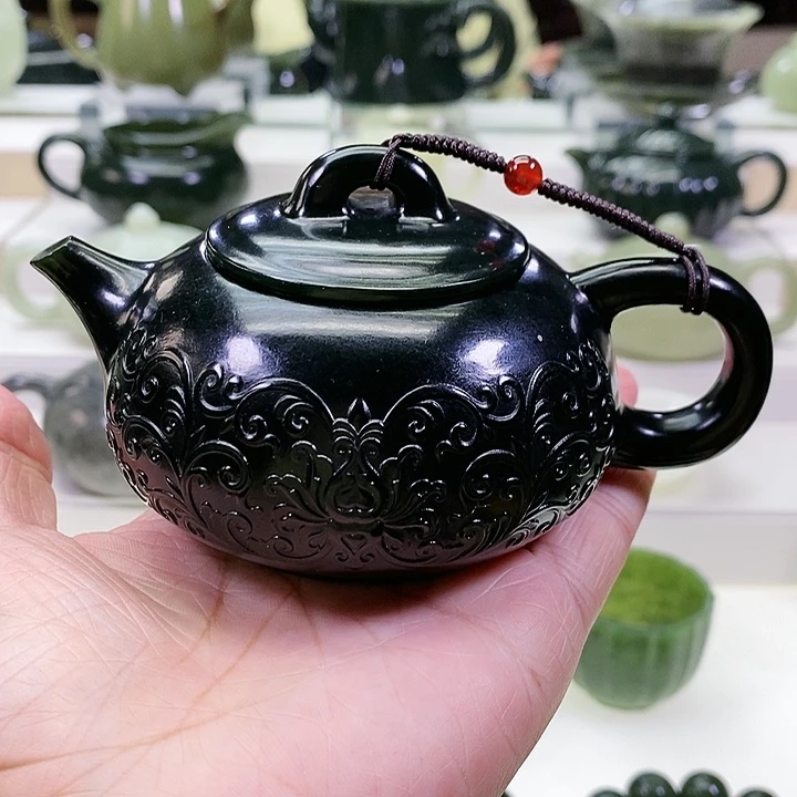 未镶嵌和田玉挂件茶壶180m l
