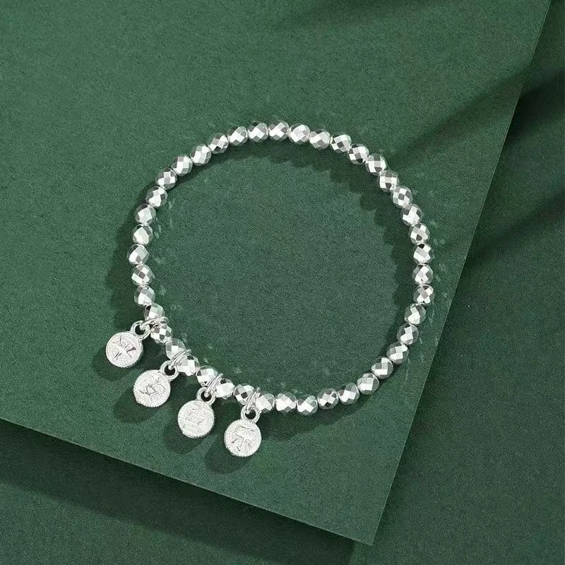 足银手链 足银碎银几两蹦迪珠手链 CL090