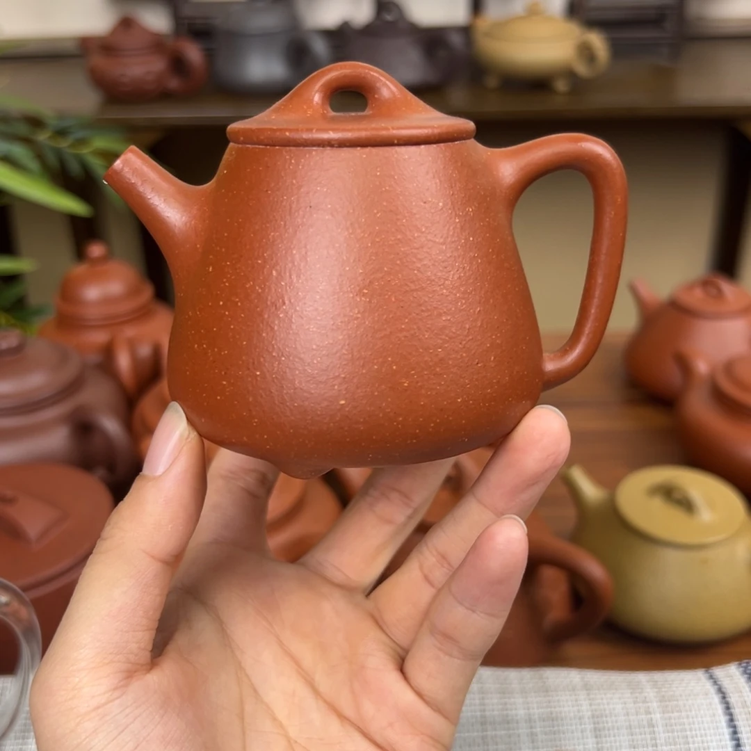 茶壶紫砂紫砂壶高石瓢红降坡200cc甘来兵