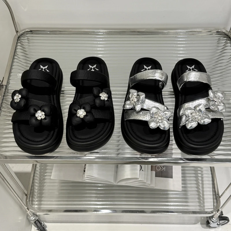 恋典5厘米新款夏季厚底拖鞋外穿休闲韩系百搭仙女休闲凉鞋 5830-8