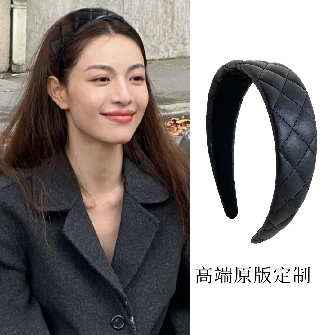 钟楚曦同款宽边黑色发箍女日常外戴韩系气质头箍高级感2025新款