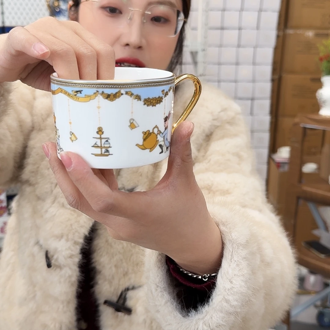 骨瓷高骨咖啡杯220ml1个外贸尾单