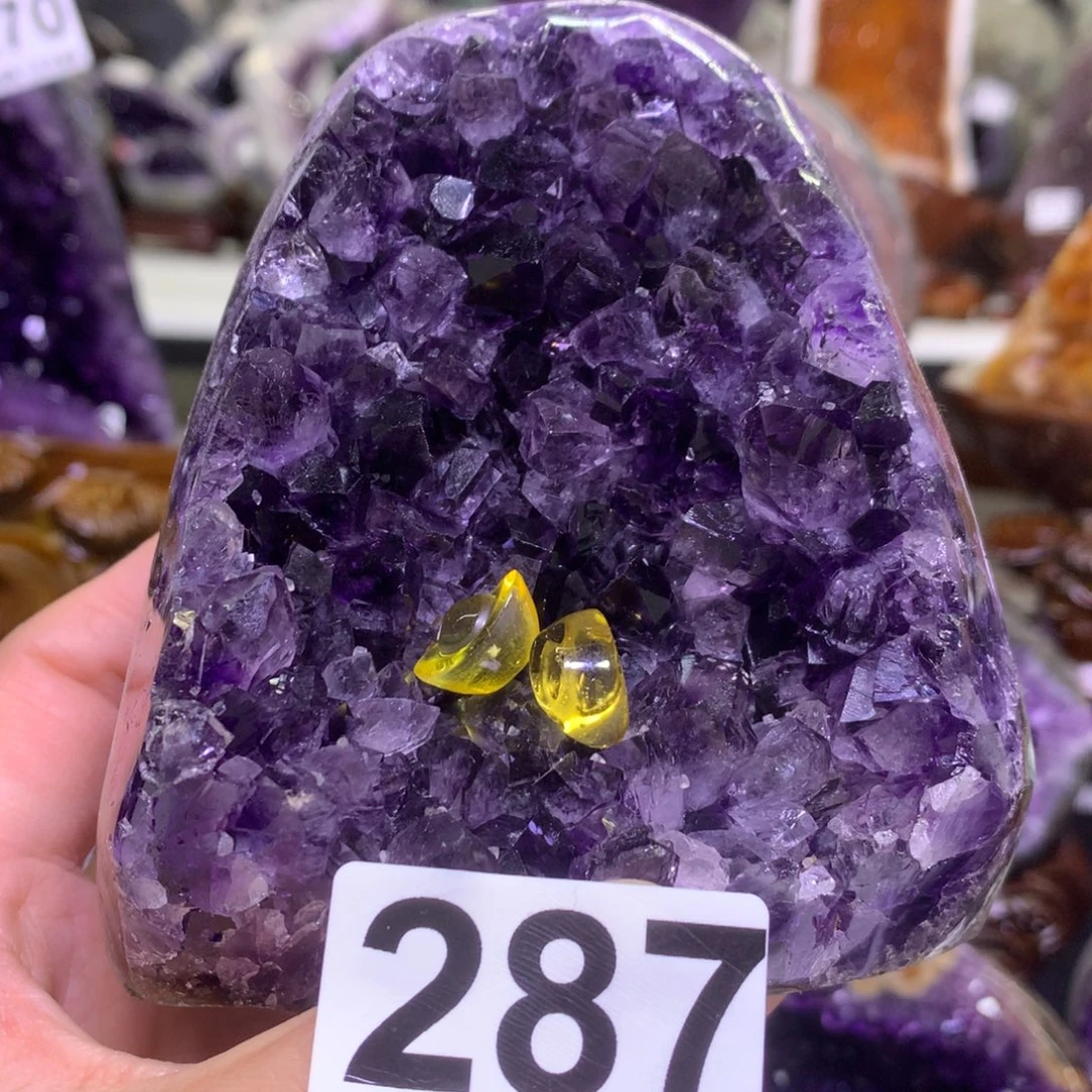 紫晶摆件未镶嵌水晶