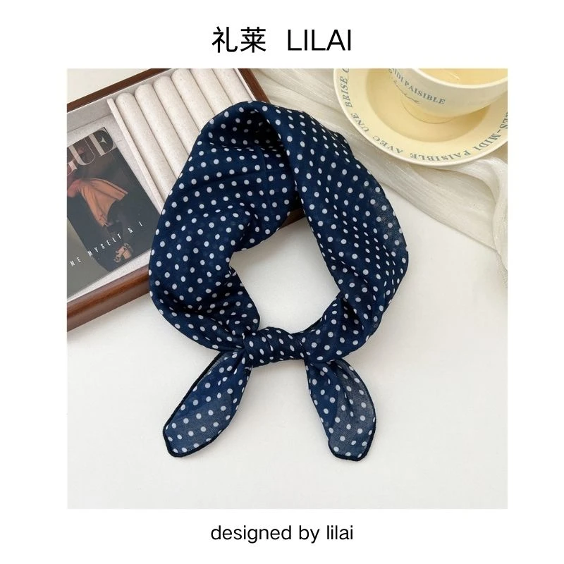 小方巾清新透气女柔软文艺装饰小丝巾夏围巾女百搭小围巾