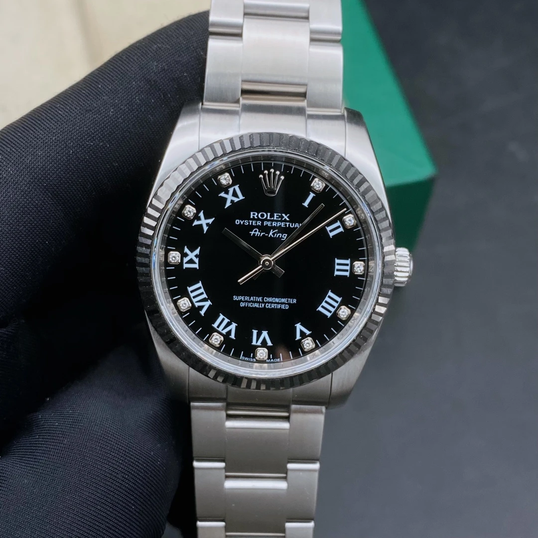 99新 Rolex/劳力士 恒动114234/机械女表/黑盘罗马/表径34