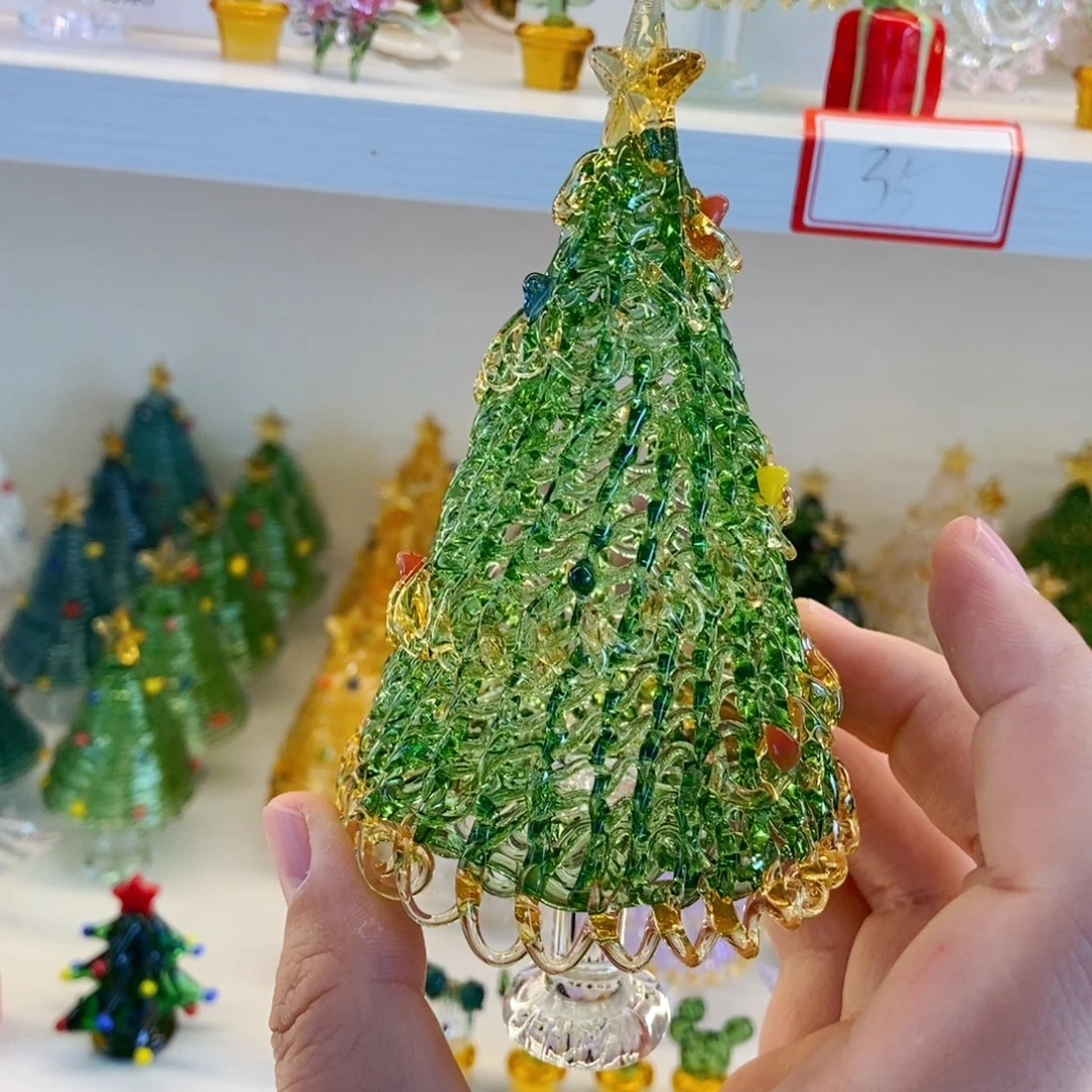 手工艺品琉璃绿金大