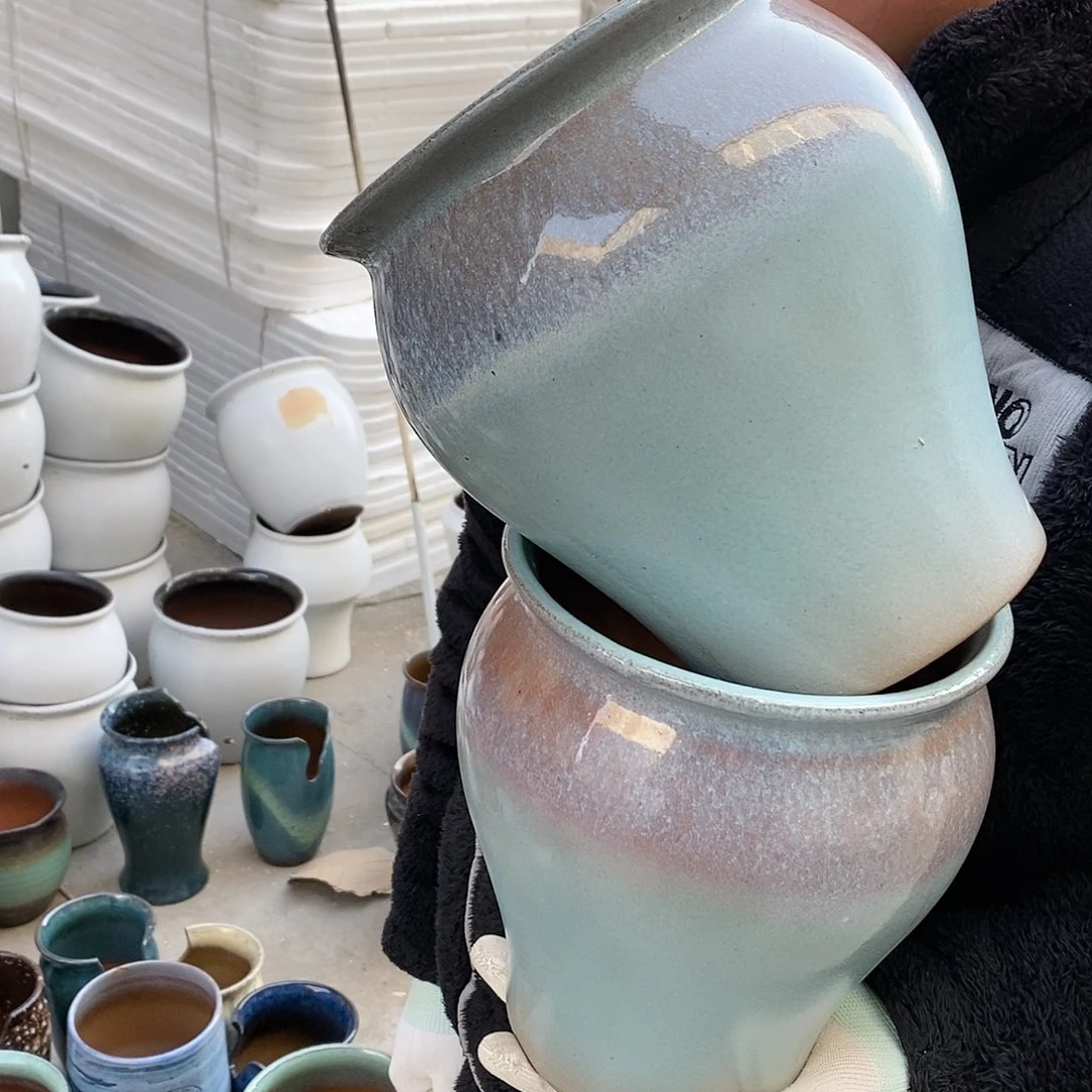 紫砂花盆瑕疵口17高20