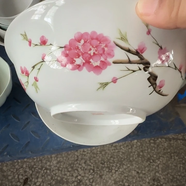简***福景德镇水点桃花汤碗 2 个