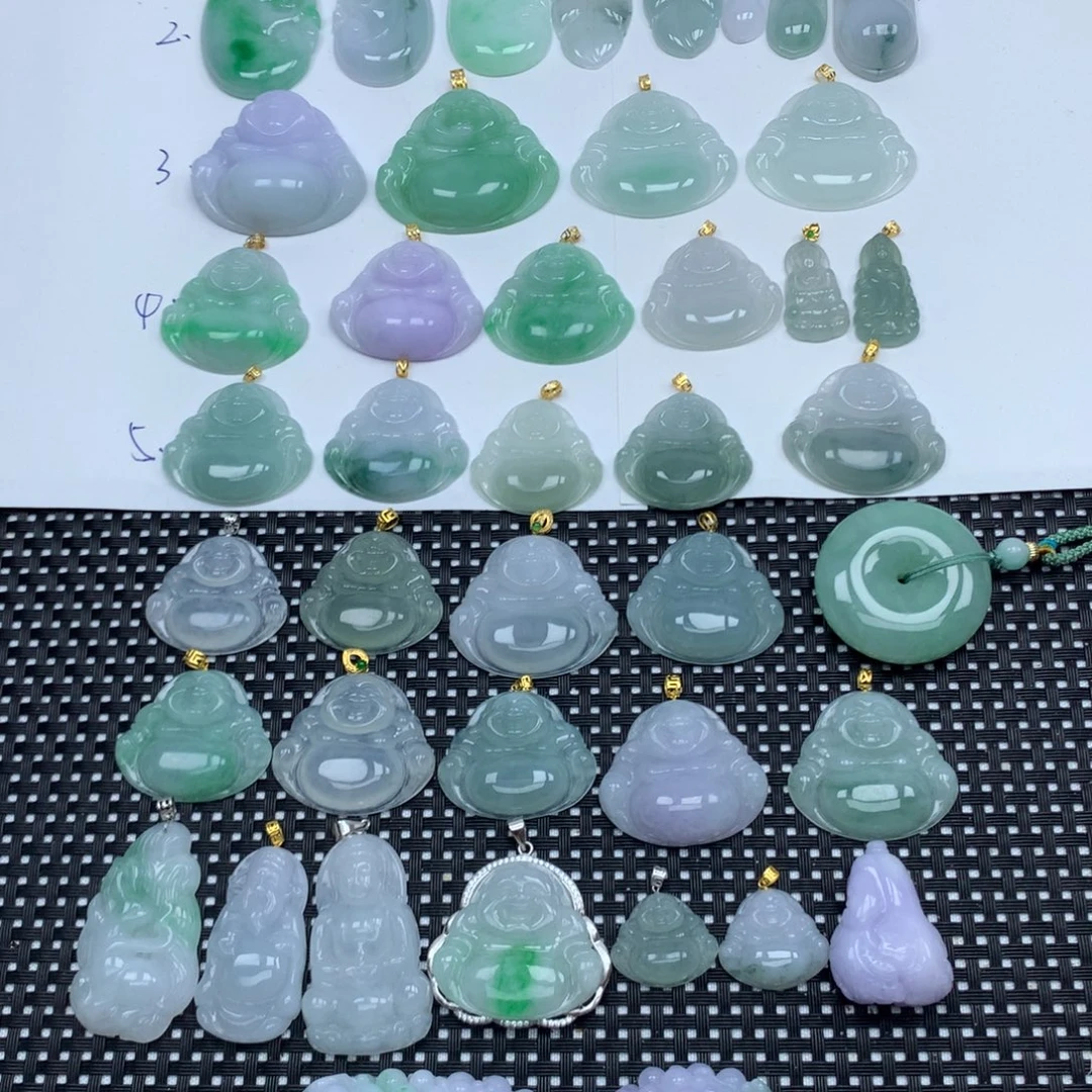 翡翠未镶嵌挂件天然