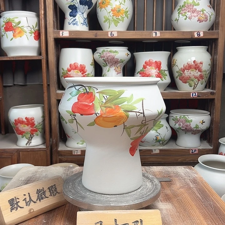 摆件高脚四字新款陶瓷陶瓷