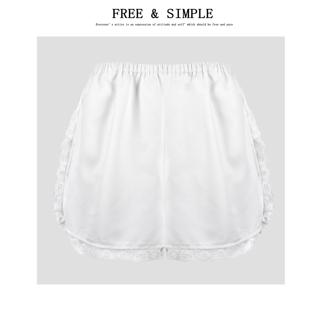 Free&Simple-‘蕾丝边短裤’夏季款时尚极简小众纯色短裤-XY007