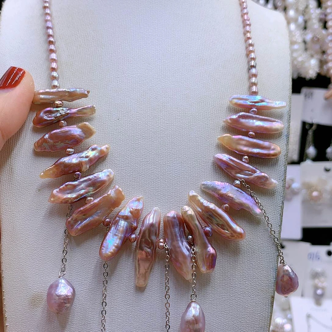 银S925镶嵌耳饰淡水珍珠什****婆