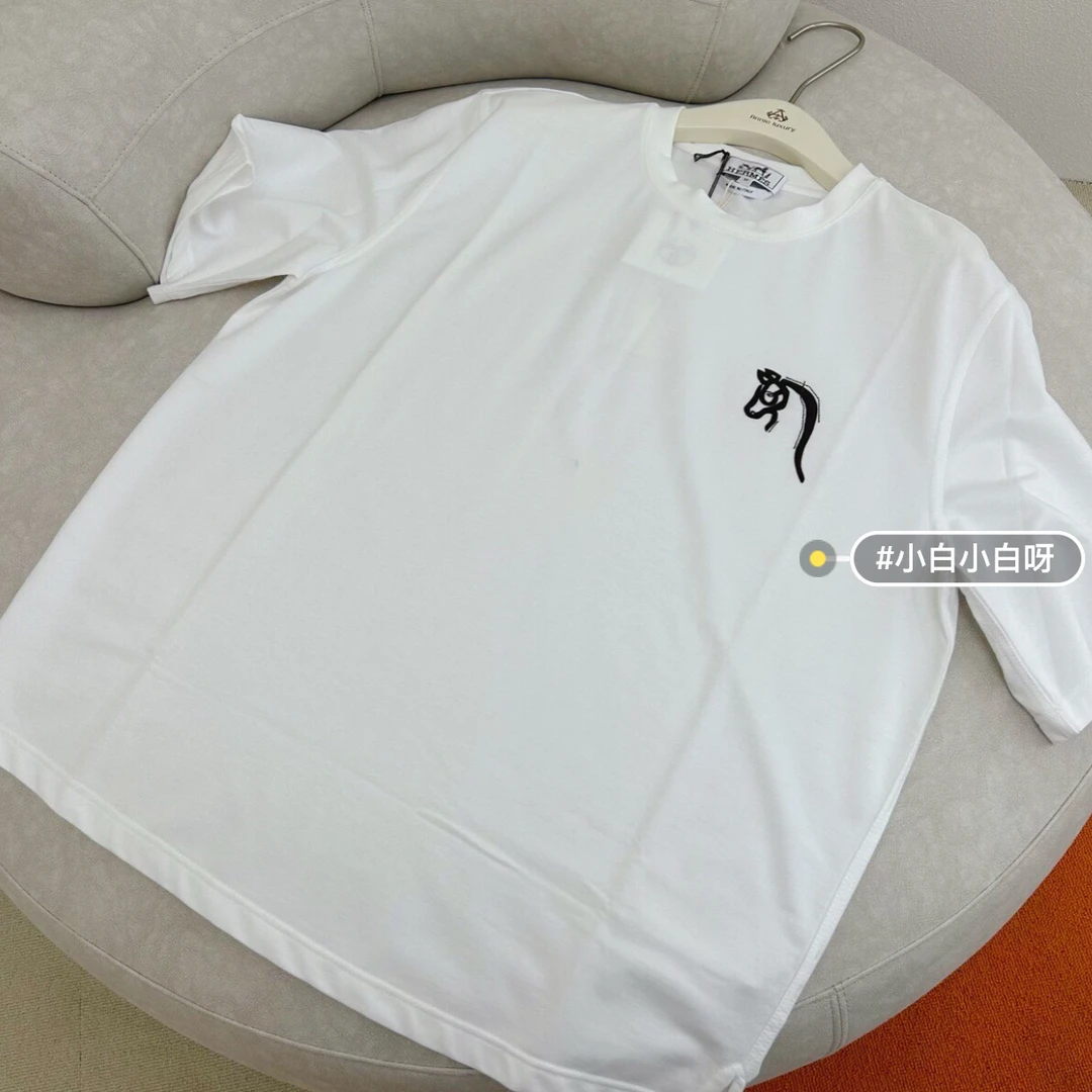 99新 Hermes/爱马仕 爱马仕白色短袖M码154