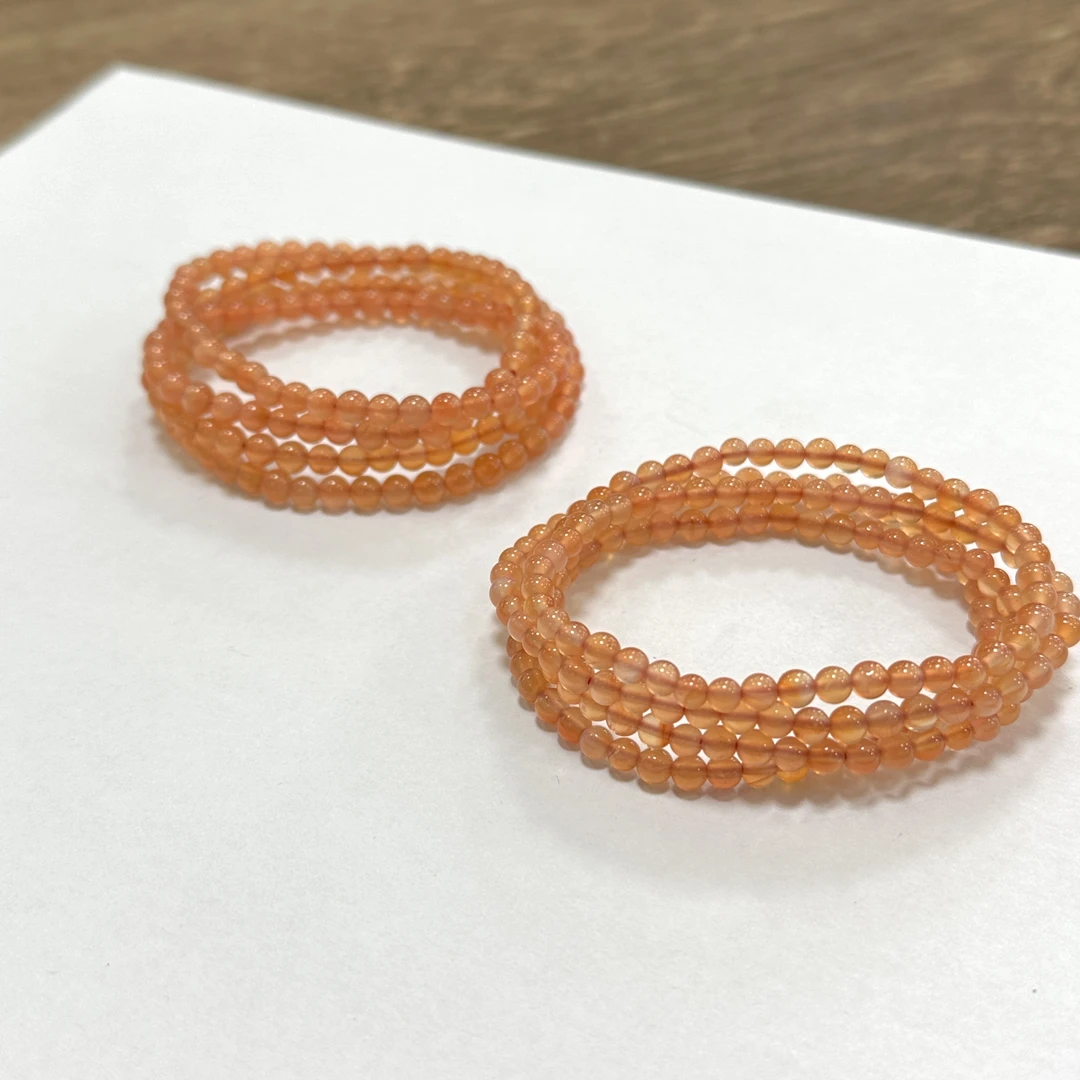 【书记甄选】天然南红冰红多圈手链 多样性发一件 3mm+ 7591LQ