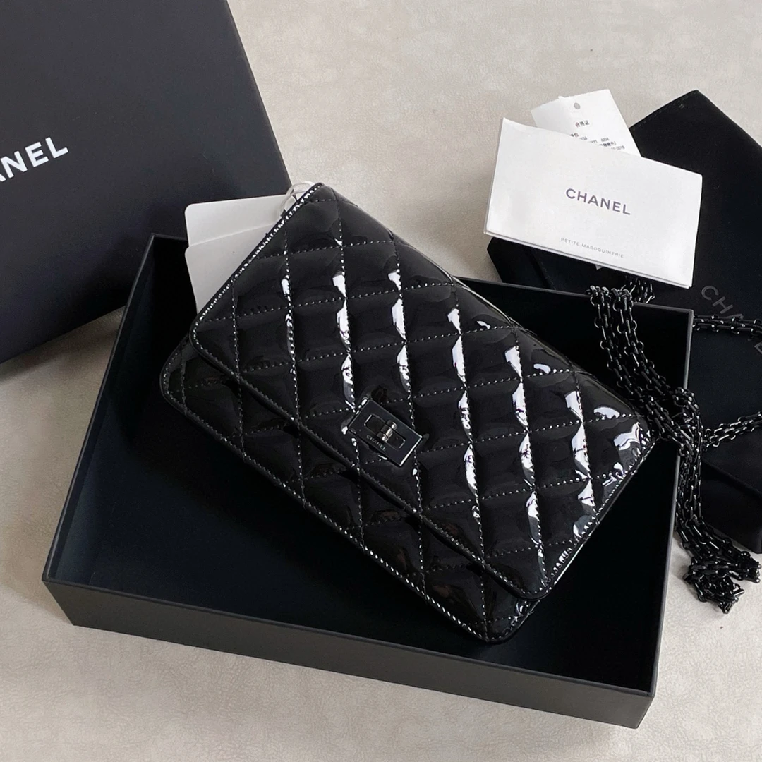 99新 Chanel/香奈儿 22a 2.55 woc 斜挎包芯片款 JM10-0376