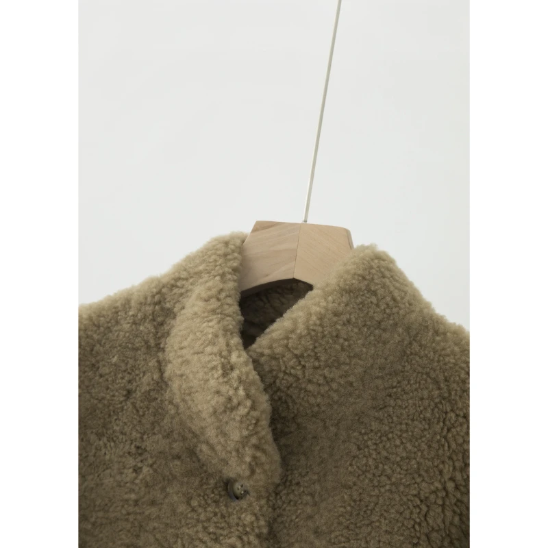 立领宽松单排扣冬一体皮衣PY4J1504