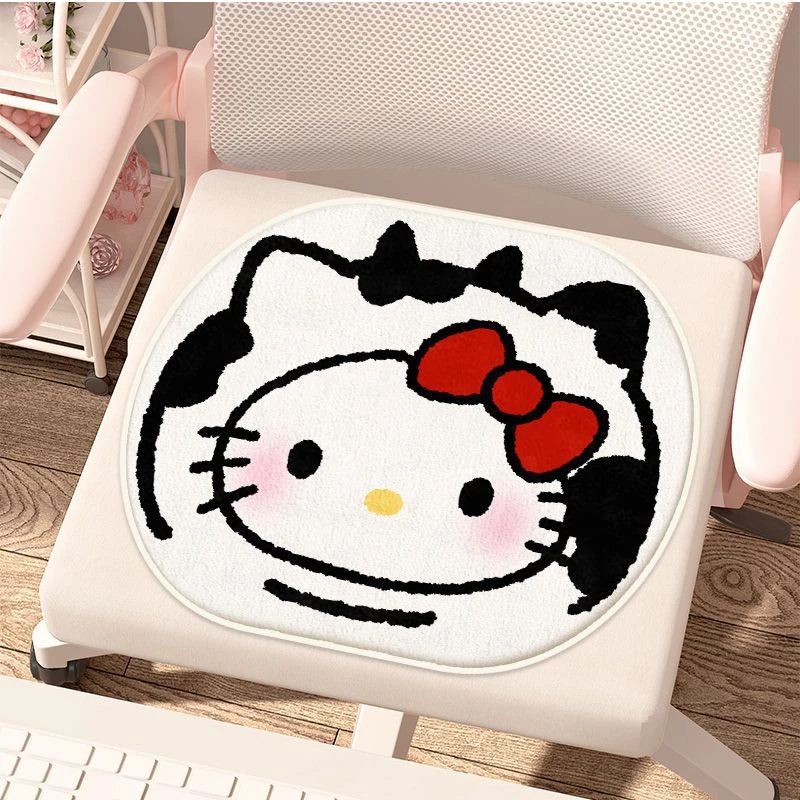 【到手2个】Kitty异形卡通可爱冬季坐垫椅子椅垫办公室毛绒学生坐垫