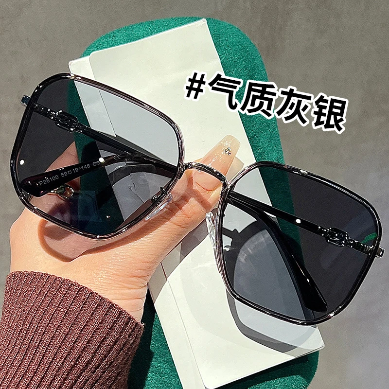 墨镜女2025年新款大框防紫外线时尚潮流偏光太阳眼镜男-P28100