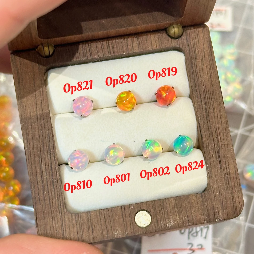 合金耳饰 「抓珠果冻澳宝」f136医用钛合金植入级耳钉耳骨钉（A2）