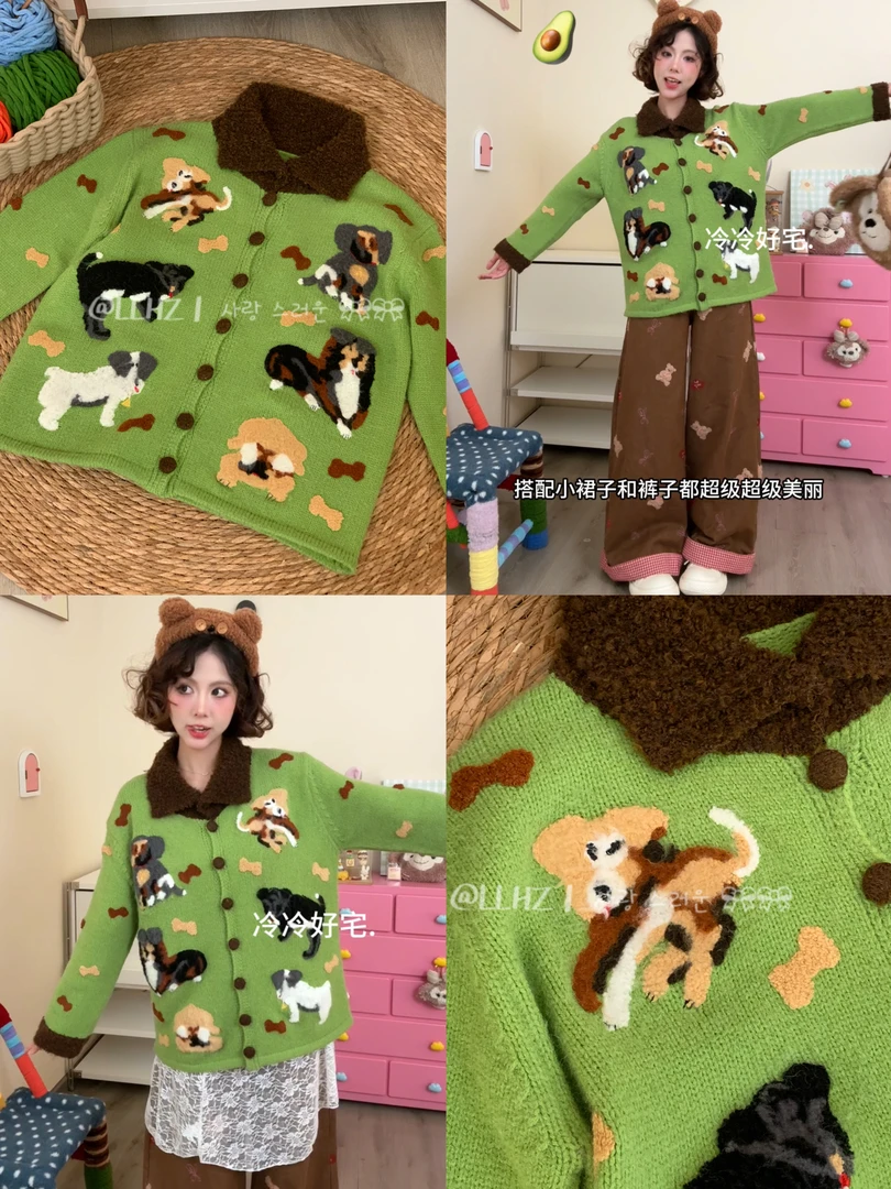 【471-520】LLHZ秋冬氛围感重工设计师针织毛衣特辑上新