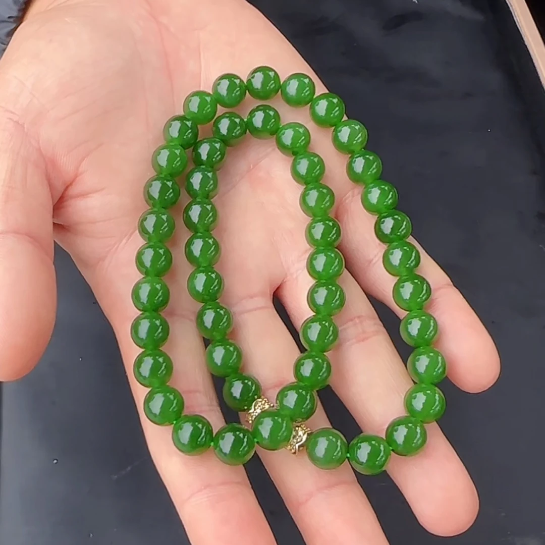 和田玉碧玉妈妈链未镶嵌