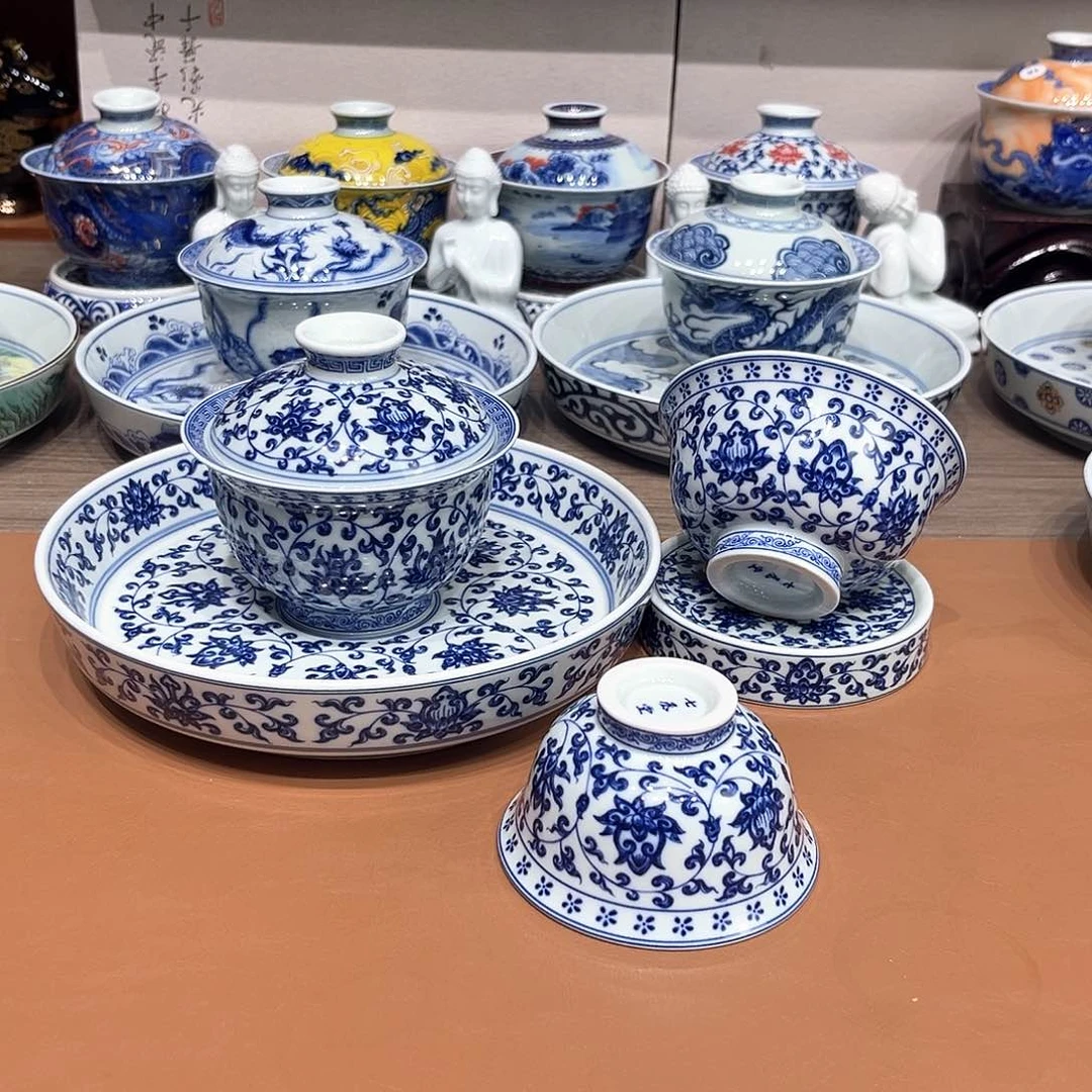 @***叔青花缠枝莲福利放漏