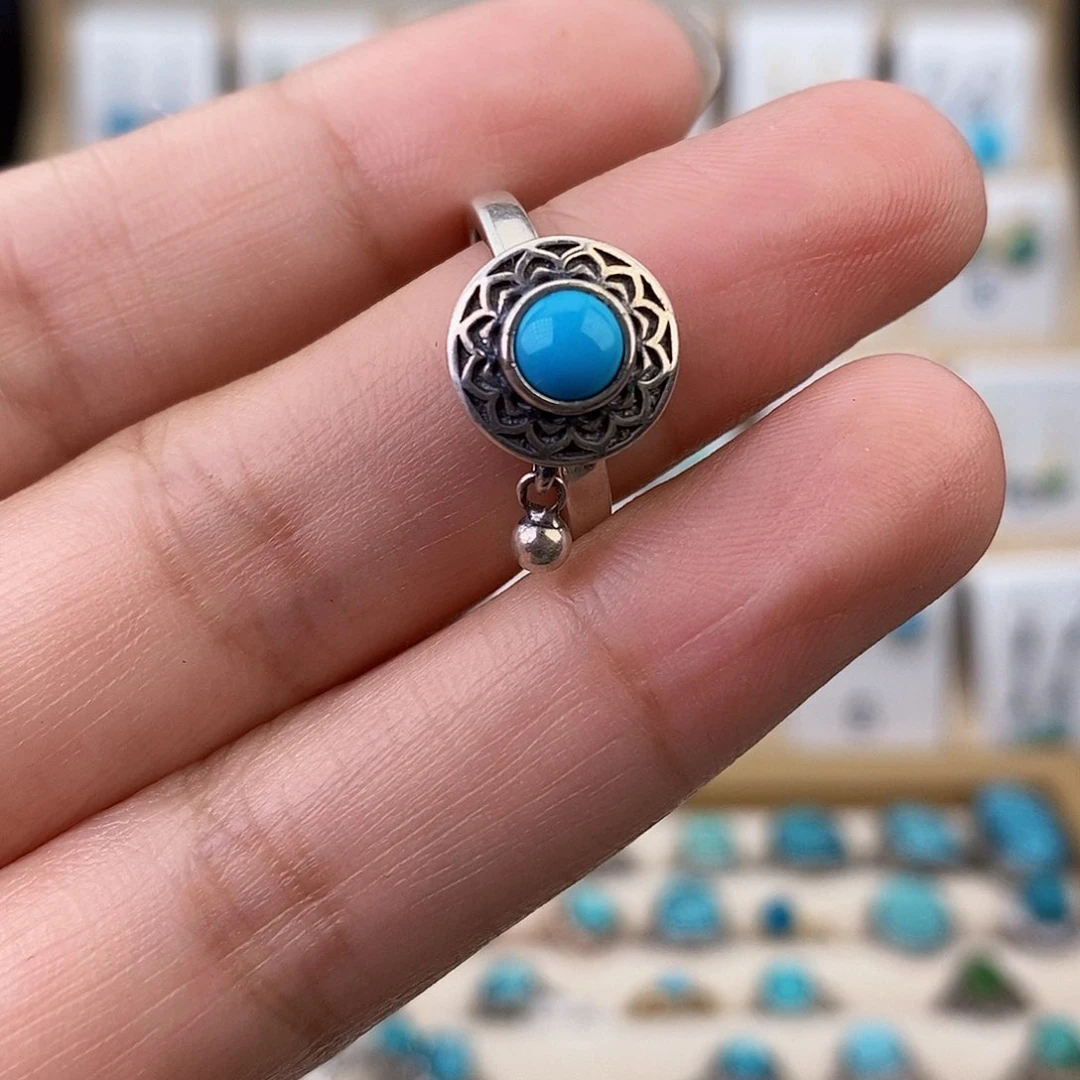 绿松石银S925镶嵌颈饰