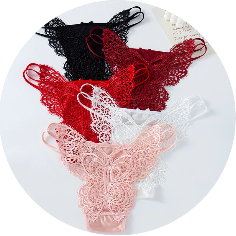 王太浪推荐欧美蕾丝性感低腰内裤无痕透气绣花镂空时尚火辣大码