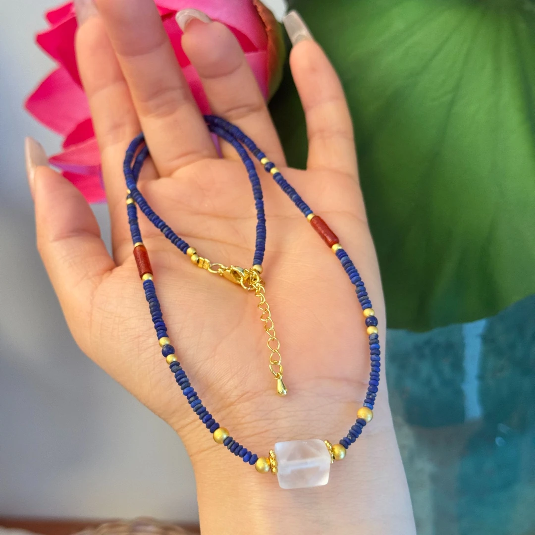 非金属布艺项链 珠宝【三宝】青鸾物语青金项链