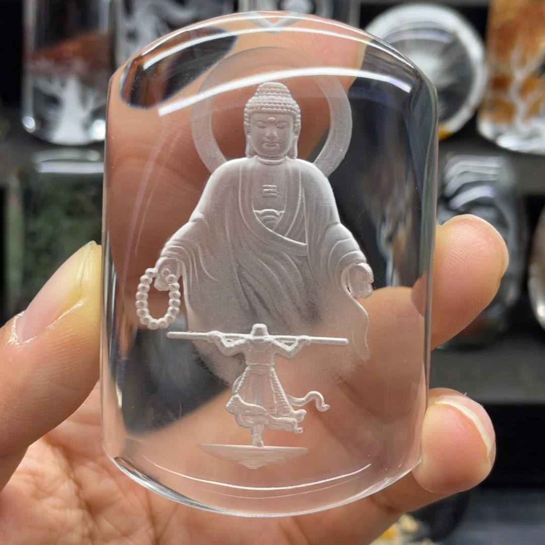 水晶手把件未镶嵌珍*版问道求佛