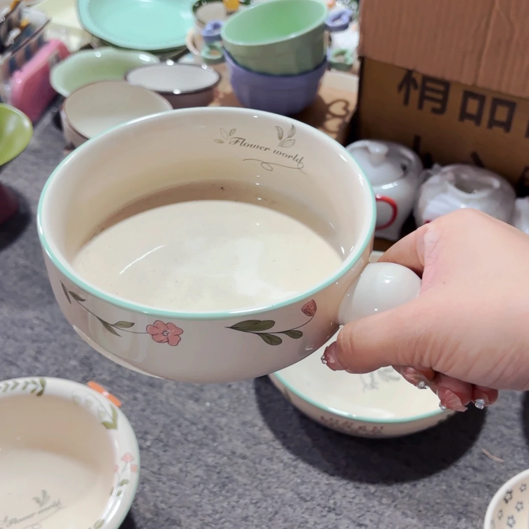 陶瓷初禾系列单柄碗六寸